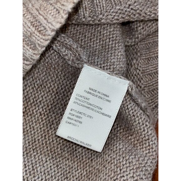 Brochu Walker Beige V-Neck Sweater S Womens Wool & Cashmere Blend - Picture 8 of 8